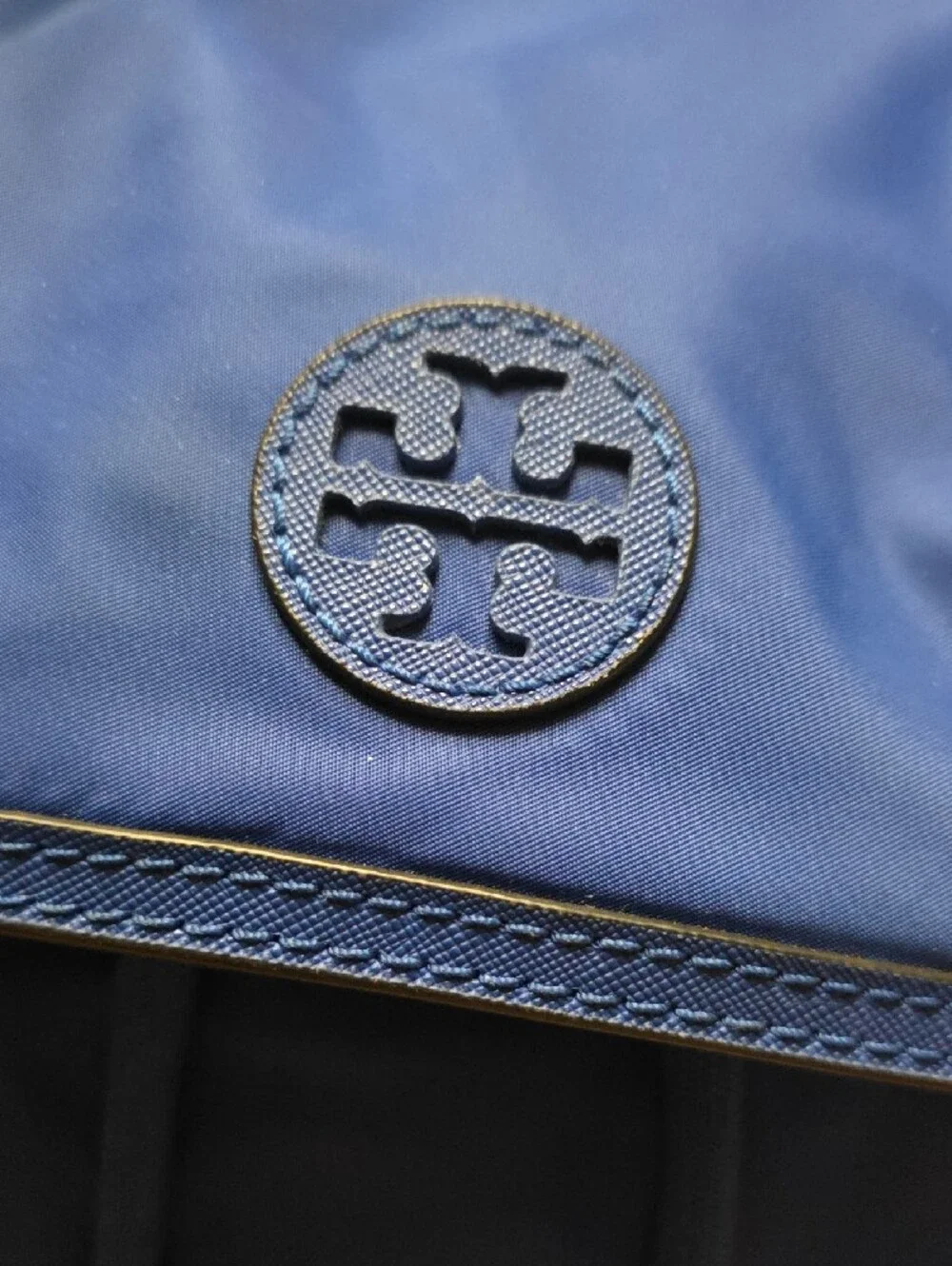 Tory Burch Cobalt Blue Nylon Drawstring Backpack